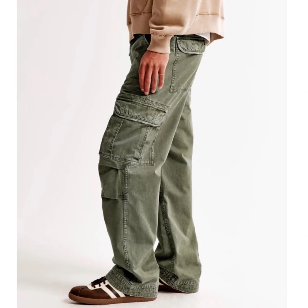 Abercrombie & Fitch Men’s Y2K Army Green Cotton Utility Cargo Pants Size 31X30